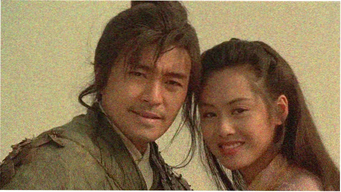 图书馆女友动漫主视觉，傍晚书架之间的两个人